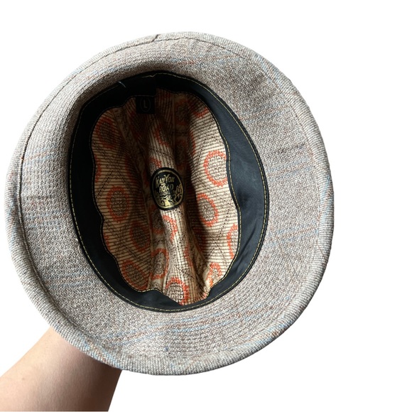 Vintage Men’s Tan Tweed Kanyon Road Fedora Hat, Size Large - Picture 4 of 6